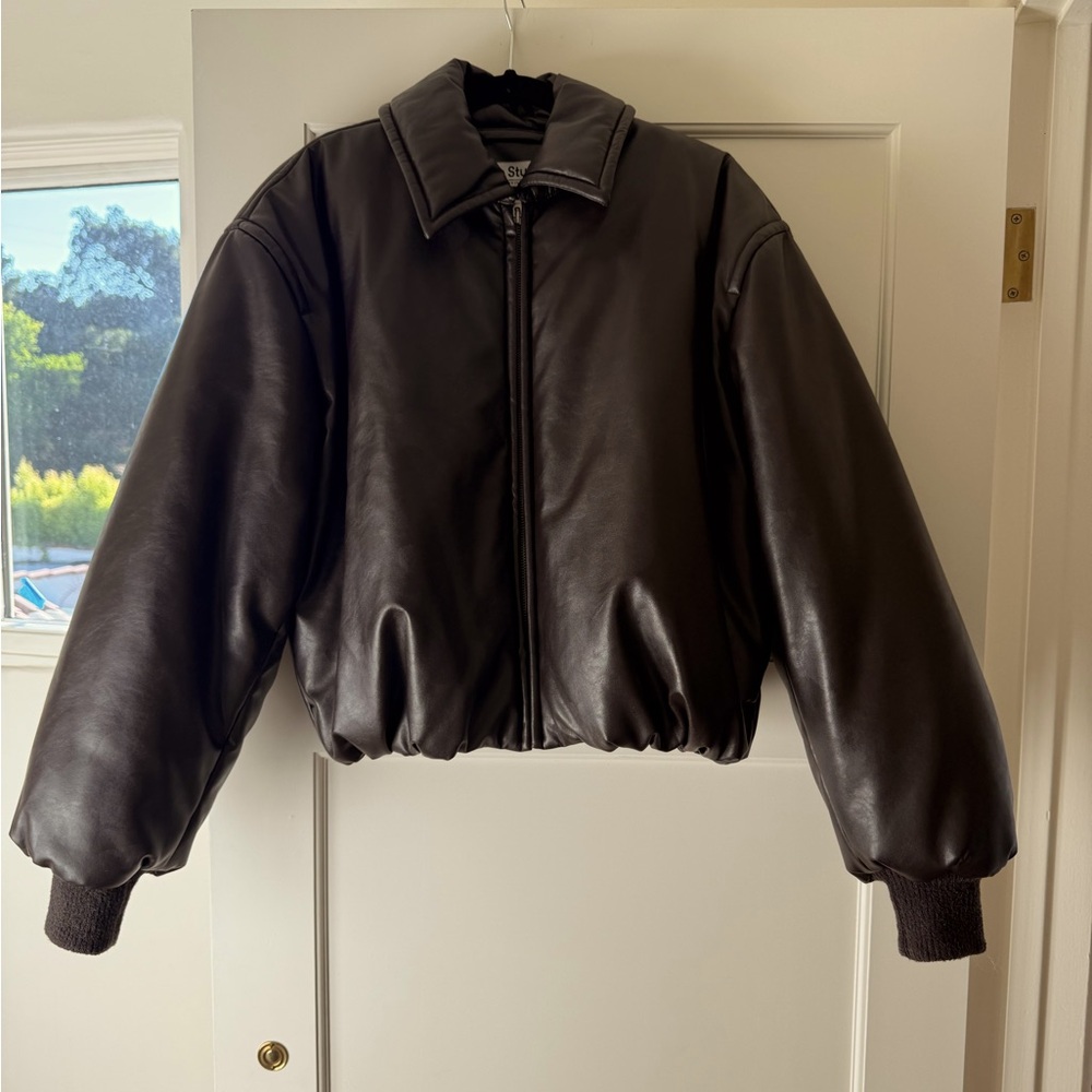 Acne Studios Coated Puffer Bomber Jacket